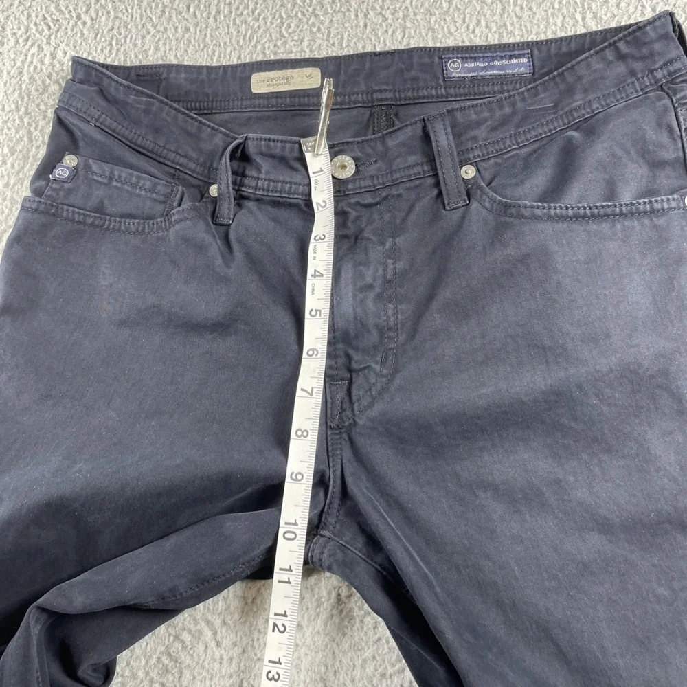 AG Adriano Goldschmie Jean Pant Mens 33x34 Black the Protege Straight Leg Stretc